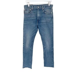 Levi’s 505CT Straight Leg Jeans High Rise Raw Hem No Back Patch